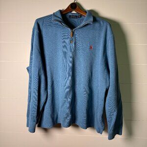Polo Ralph Lauren Quarter-Zip Pullover XL Blue